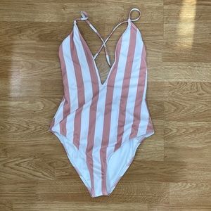 Crossback Striped One Piece Size S